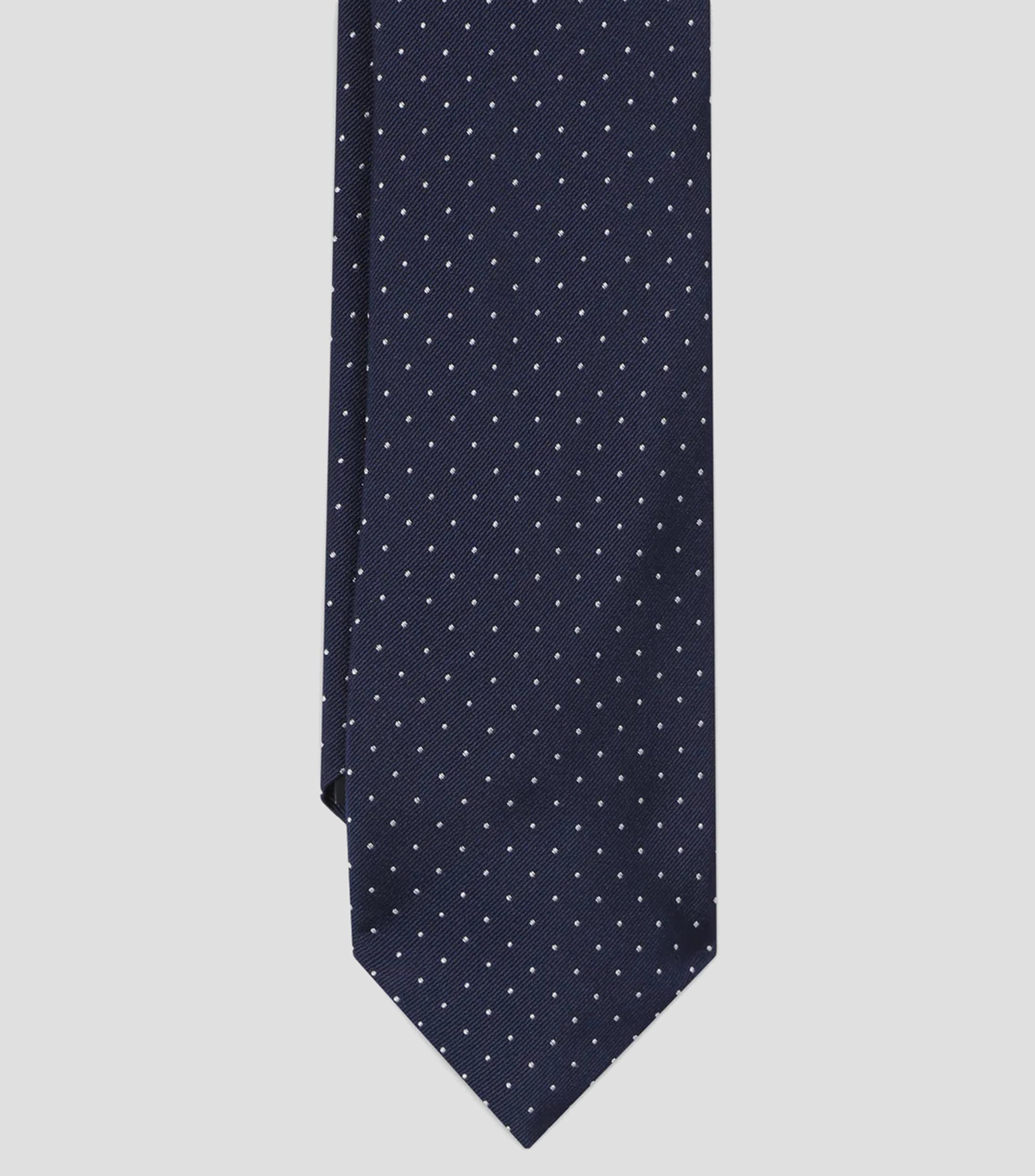 Corbata Delgada en seda microdiseno